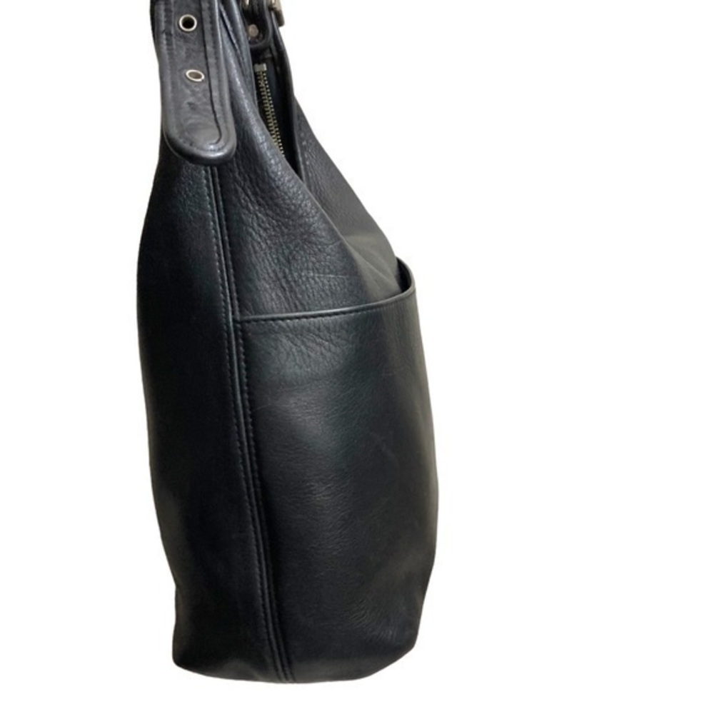 Coach vintage black leather legacy hobo bag nickel hardware 9058 - Picture 4 of 14